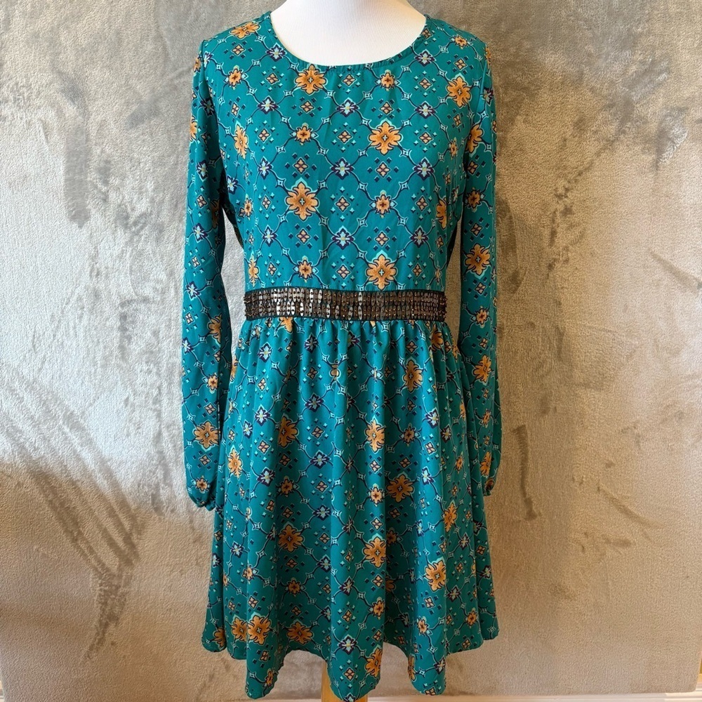 Alya Teal and Purple Elegant Dress